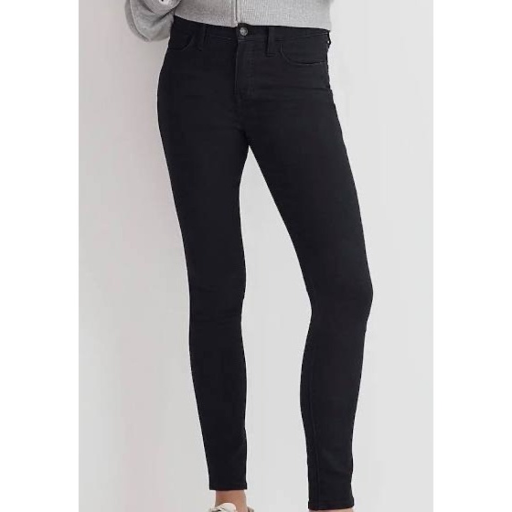 Madewell Roadtripper Bennett black stretch skinny midrise denim jean‎ size 27